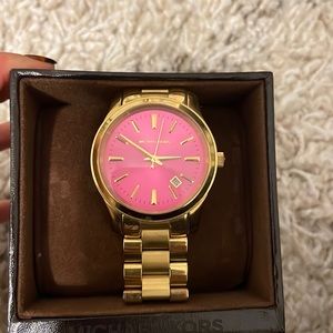 Michael Kors pink faced watch